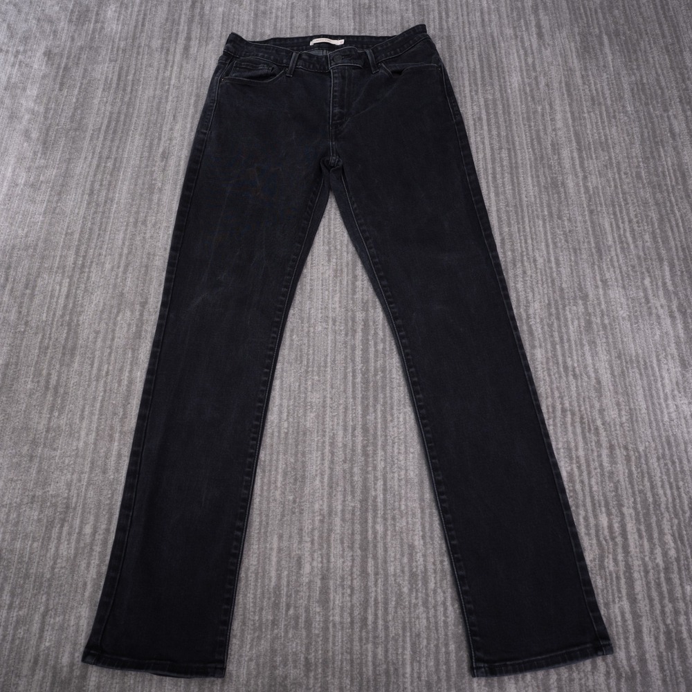 Levis Mid Rise Skinny Jeans Womens 12 Black Excellent Denim Pants 58575-0115